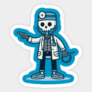 chiropractor skeleton Sticker